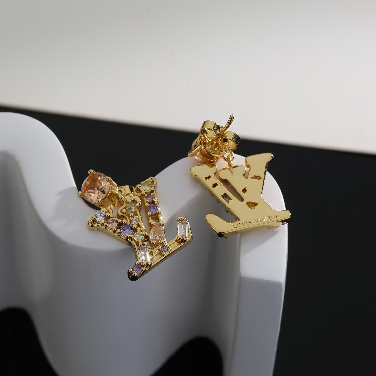 Louis Vuitton LV Logo Earrings